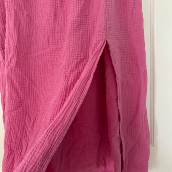 J.Crew Side-Slit Soft Gauze Maxi Skirt, Cotton, Bubblegum Pink, XL - Picture 3 of 6